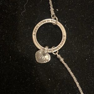 Silpada Sterling Silver A Hero Lives In You Sterling Club Necklace
